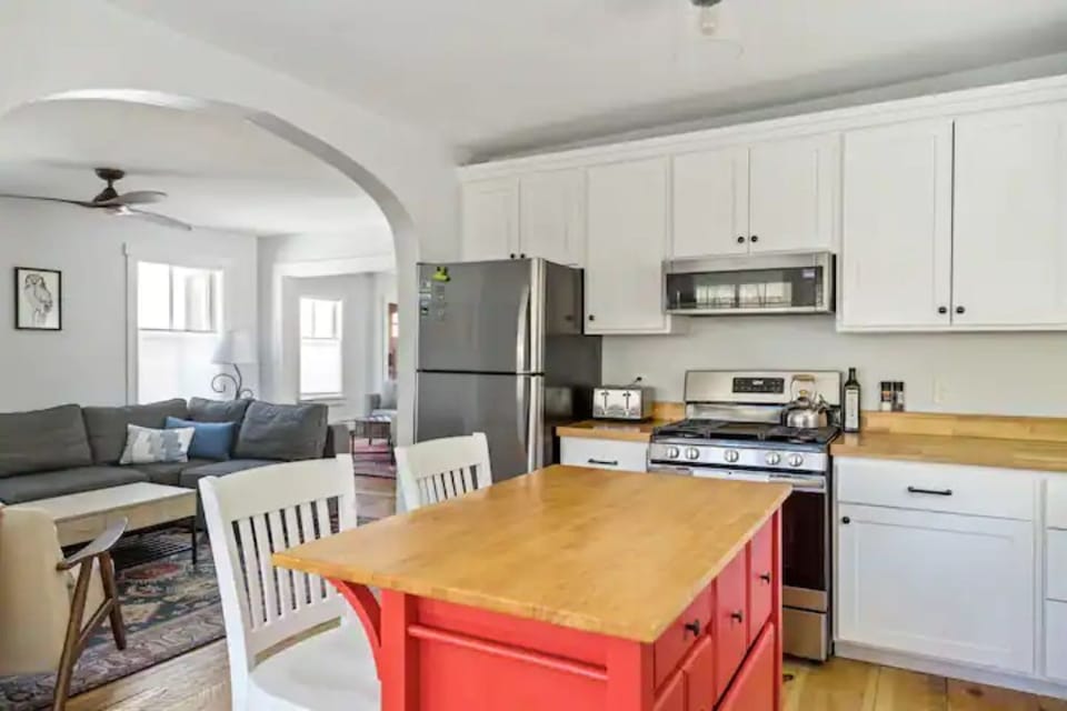 Kitchen and Living Spaces