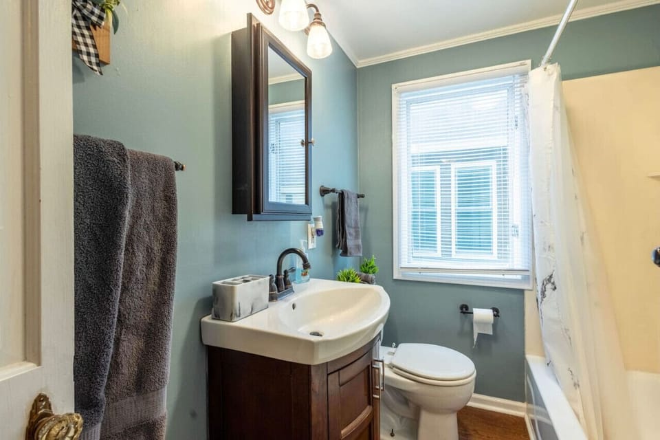 2nd Floor Bathroom-Tub/shower-Toilet, shampoo, body wash