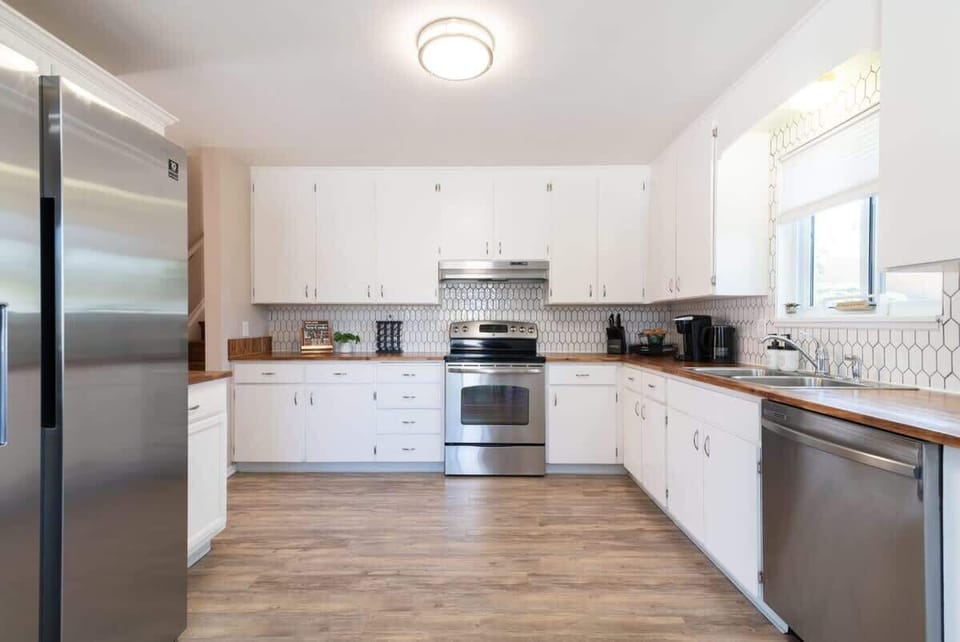 Dance in the spacious kitchen while whipping up your favorite meal. Everything is fully equipped for your needs!