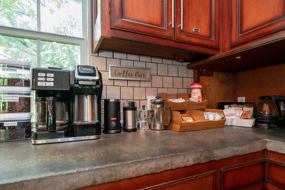 Enjoy a custom coffee or tea from the coffee bar!