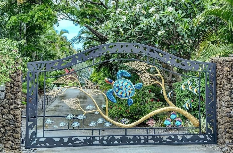 Custom metal gate by artist Ben Requinto.