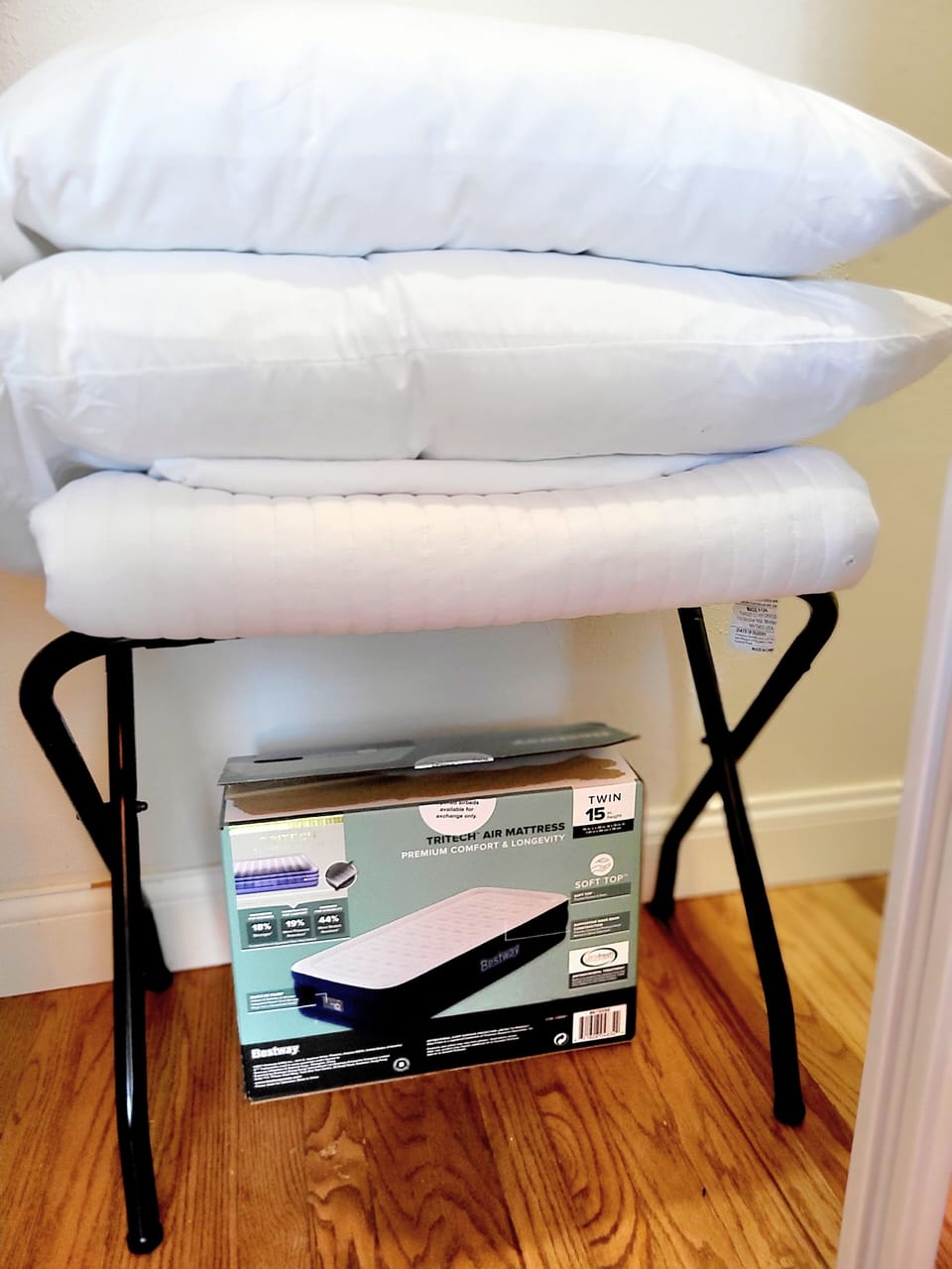 Twin air matress available for additional sleeping arrangements