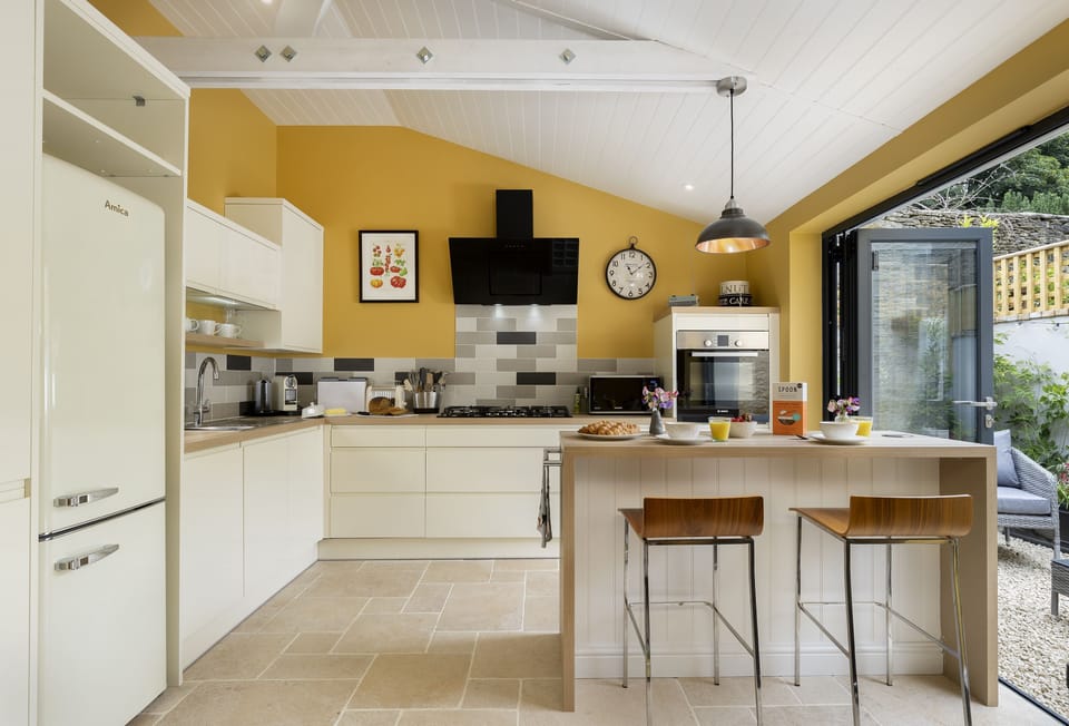 Ground floor: The sleek modern kitchen is well-equipped for preparing delicious meals