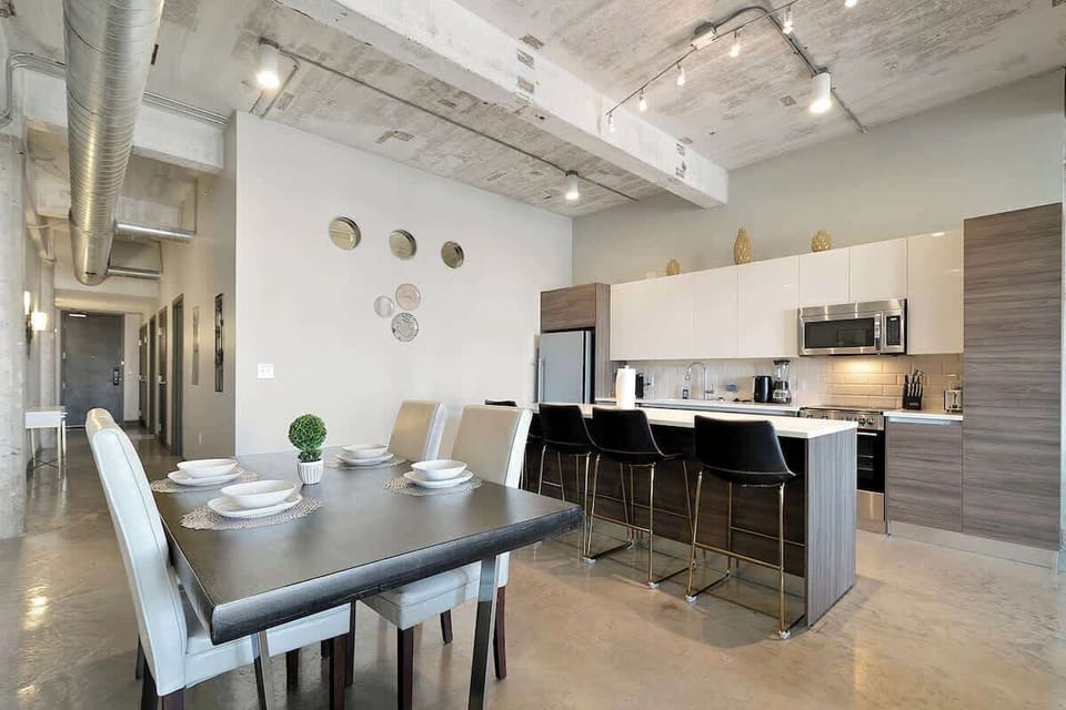  Channel your inner chef with sleek appliances and stylish seating!