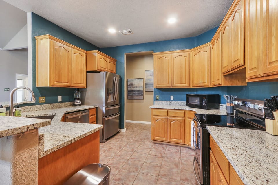 Upon entry of the kitchen from the dining.