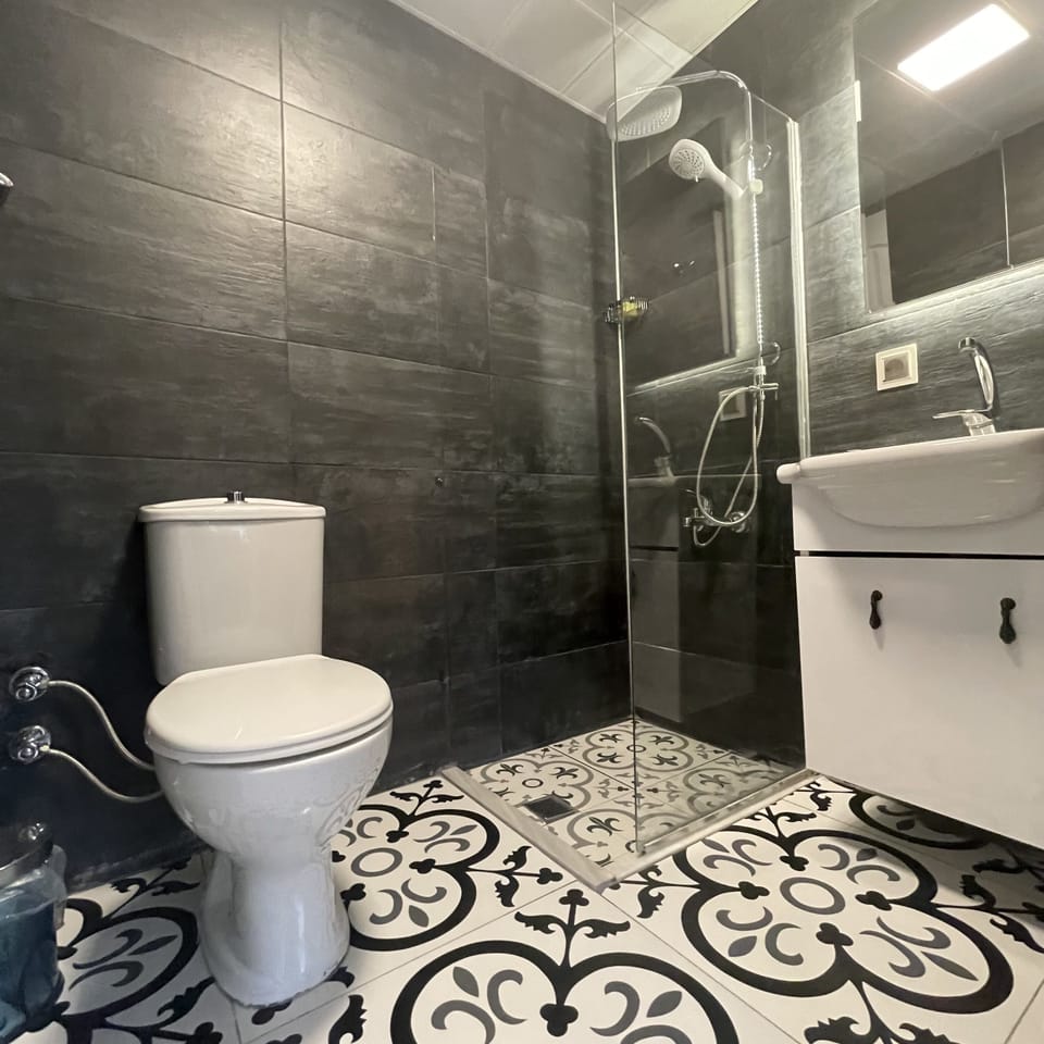 Deluxe Room | Bathroom | Hair dryer, towels, soap, shampoo