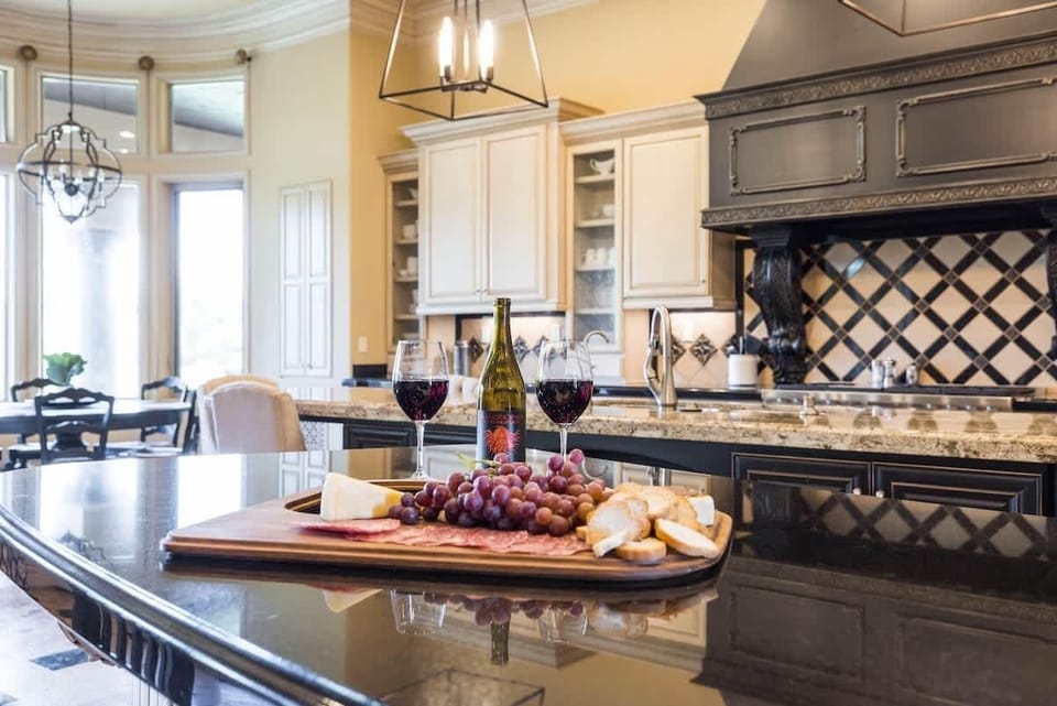 Charcuterie board and grocery delivery available for a fee upon request. 
