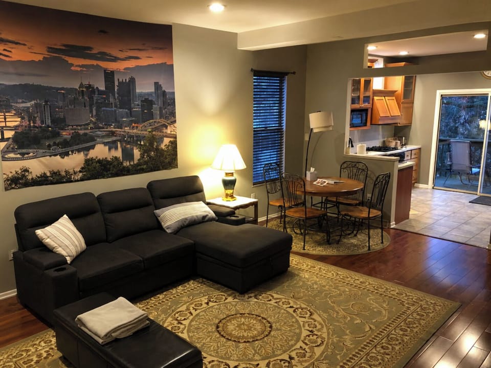 The main floor features an open floor plan