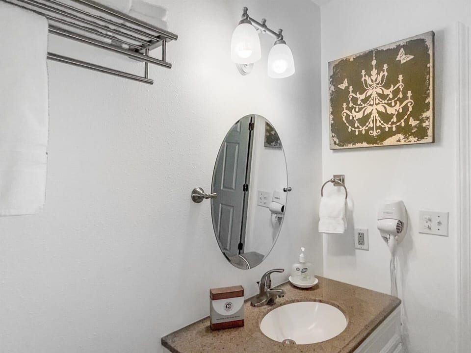 The private bathroom space