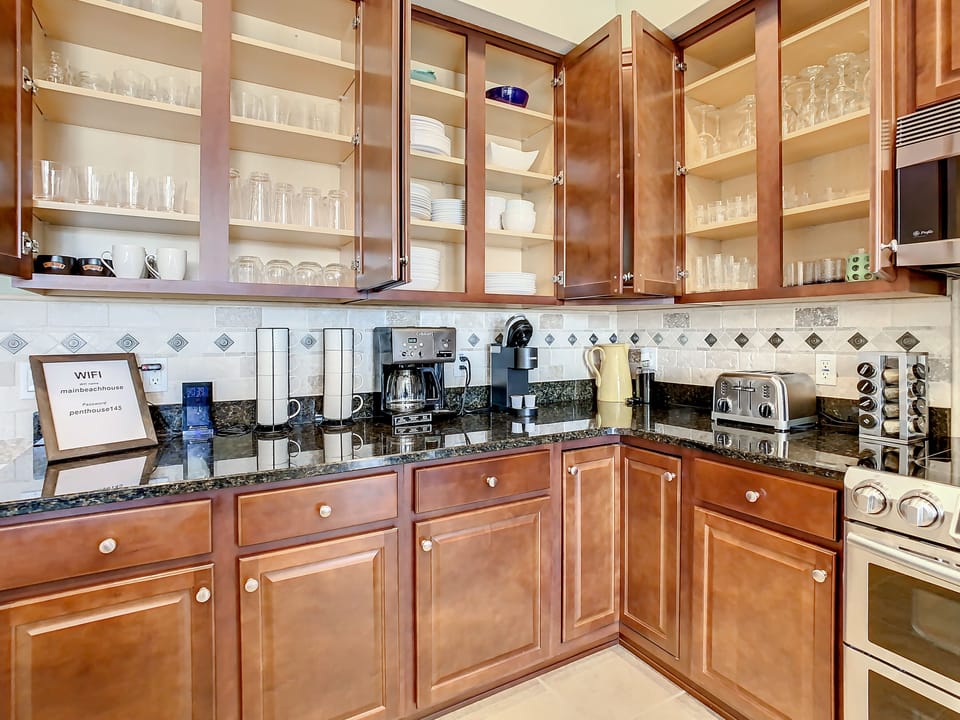 Kitchen fully stocked