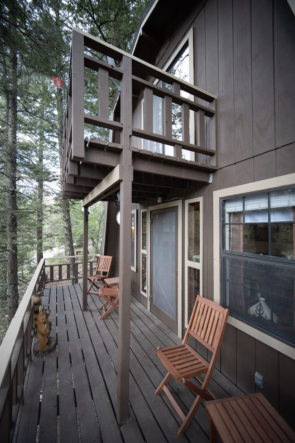 Deck off of the living room. 