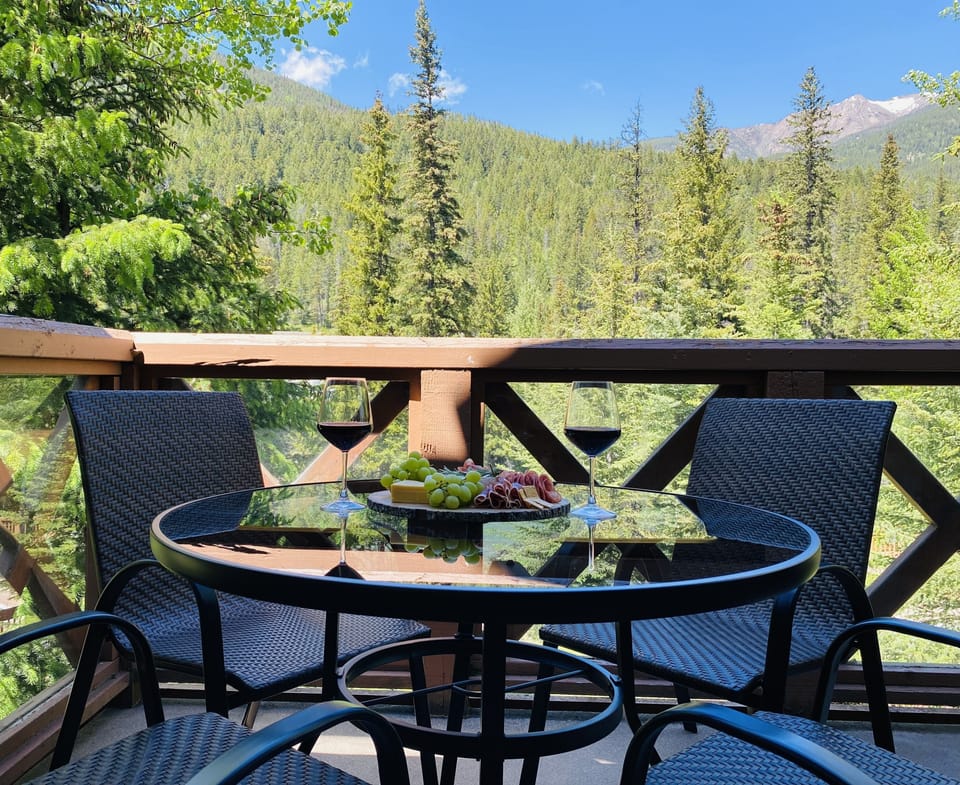 Sip on a glass of wine and take in the stunning views