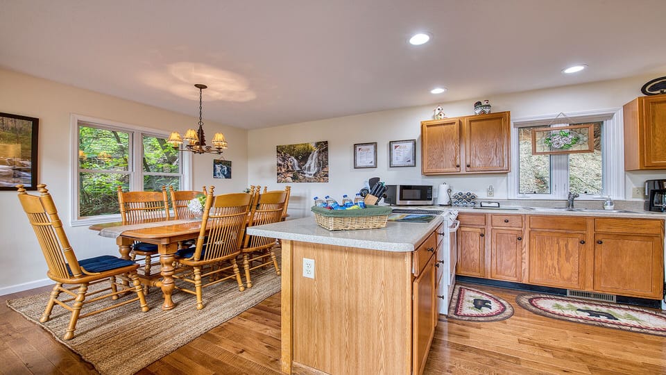 Chat with friends and family as you prepare meals in the kitchen.
