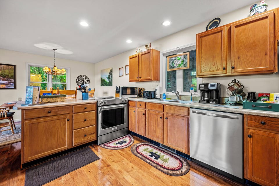 Chat with friends and family as you prepare meals in the kitchen.