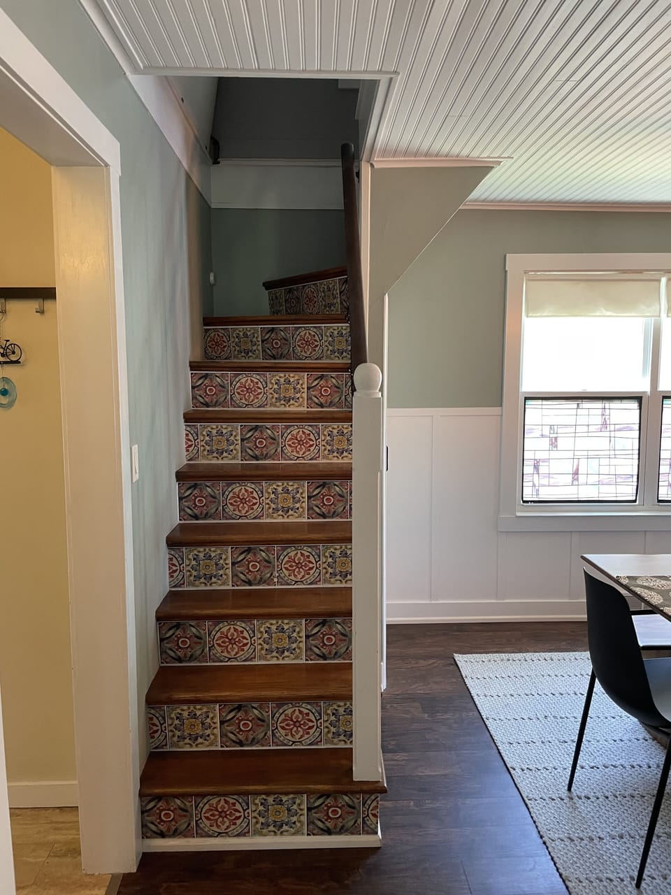 Stairs leading to second bedroom