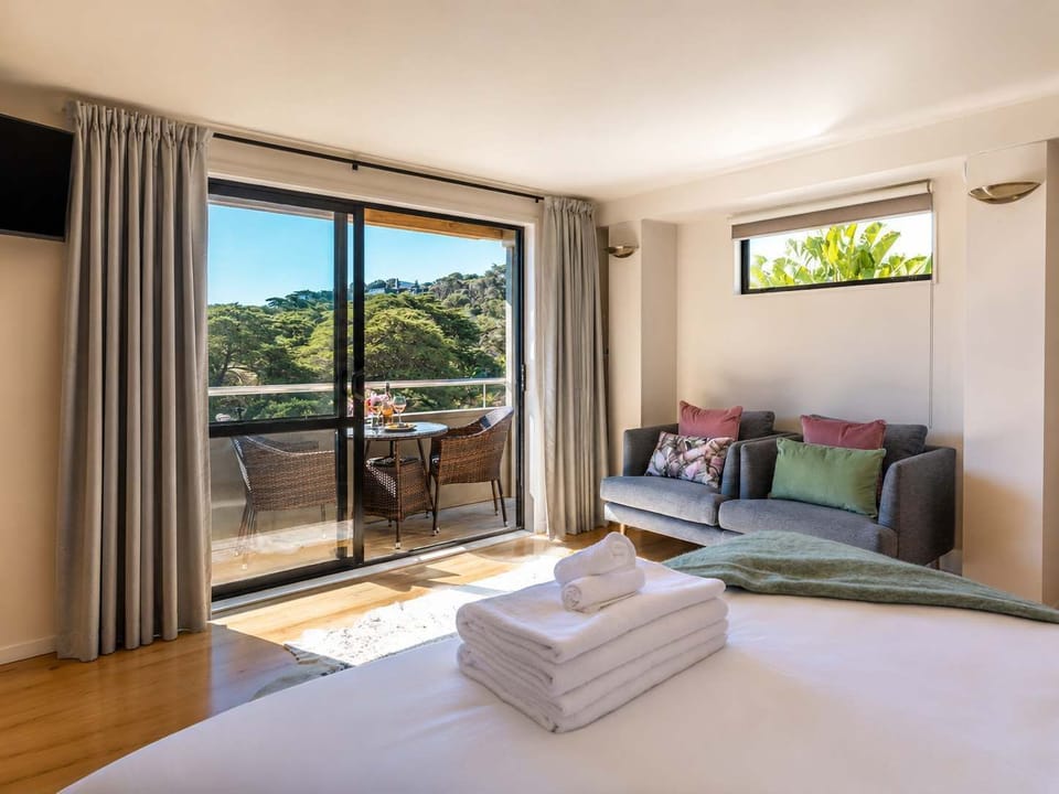Studio space with lounge area, kitchenette, king bed and ensuite 