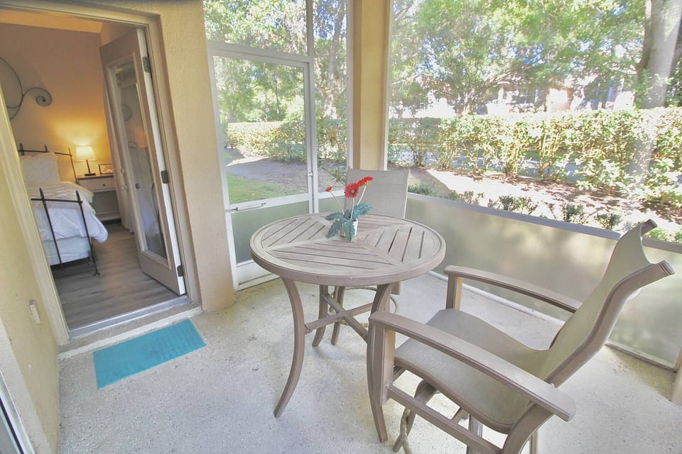 The Master Bedroom has its own private patio entrance.