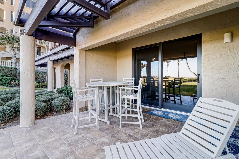 Private Covered Ground Level Patio