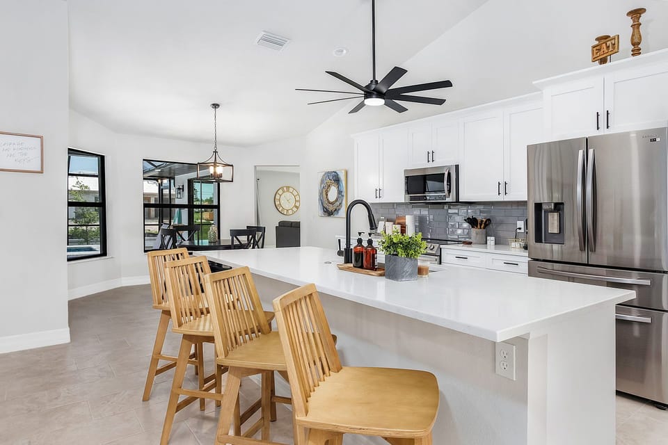 Fully stocked kitchen