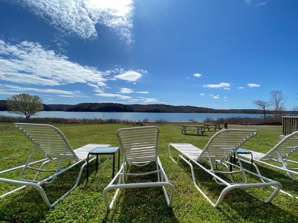 BACKYARD: This view won't get old!  Lake Shore has a very rare, flat walk-out path to Beaver Lake.