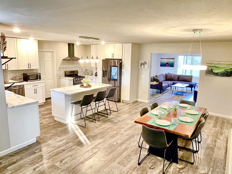 Open concept through out home. 
