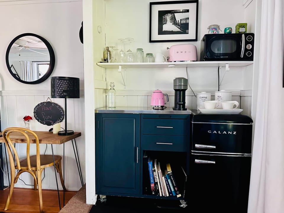 Kitchenette area with Nespresso and smeg appliances