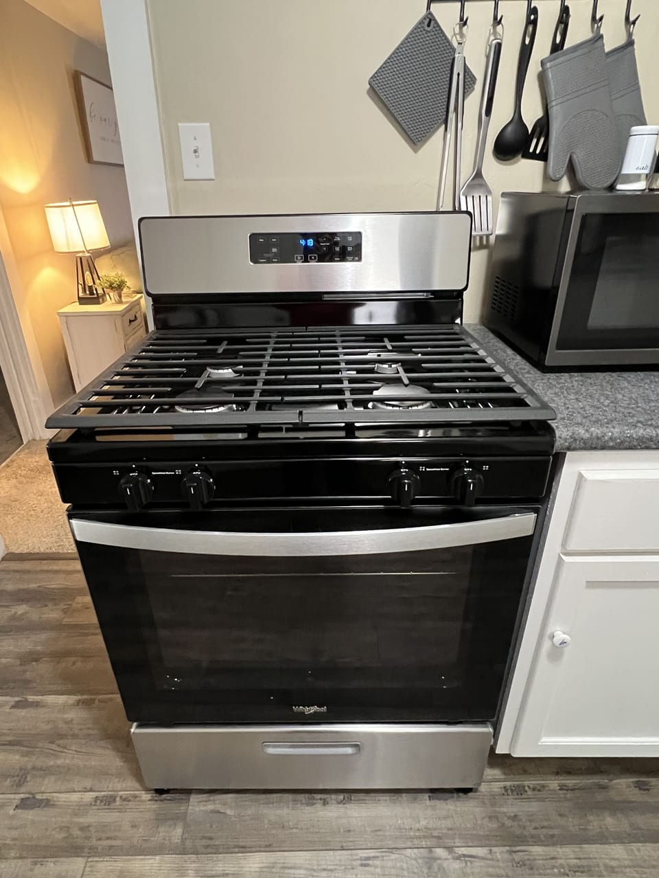 Brand new full size oven and gas cook top for your cooking needs.