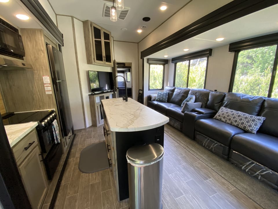 Kitchen island with sink