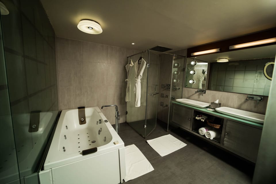 Free toiletries, hair dryer (on request), towels