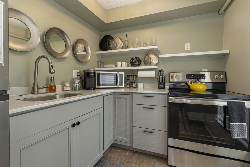 Fully stocked kitchen 