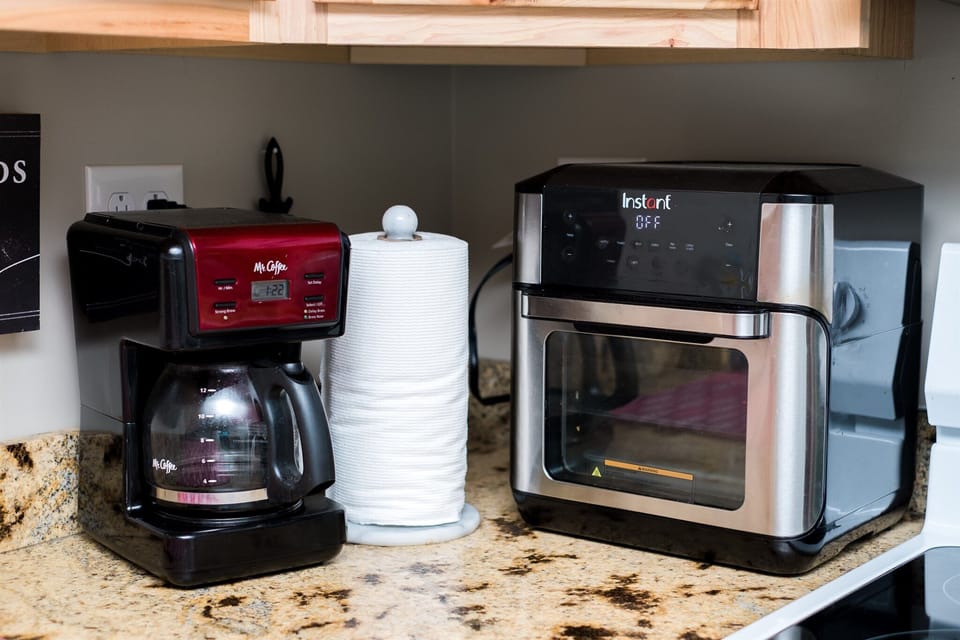 Coffee pot and Air Fryer.