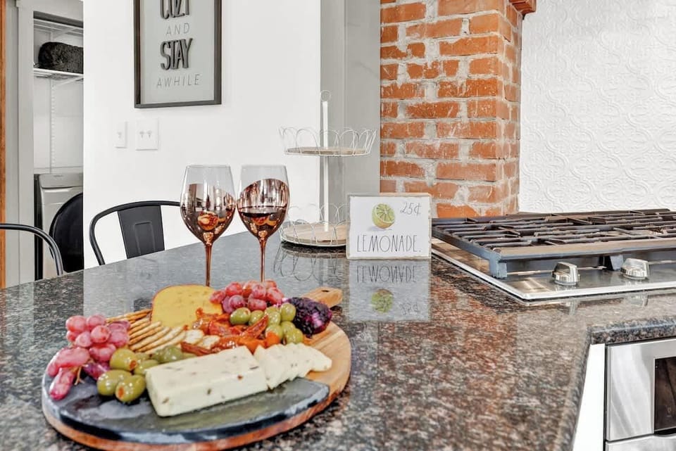 Imagine enjoying your favorite bottle of wine with local meats and cheeses in our fully equipped kitchen.