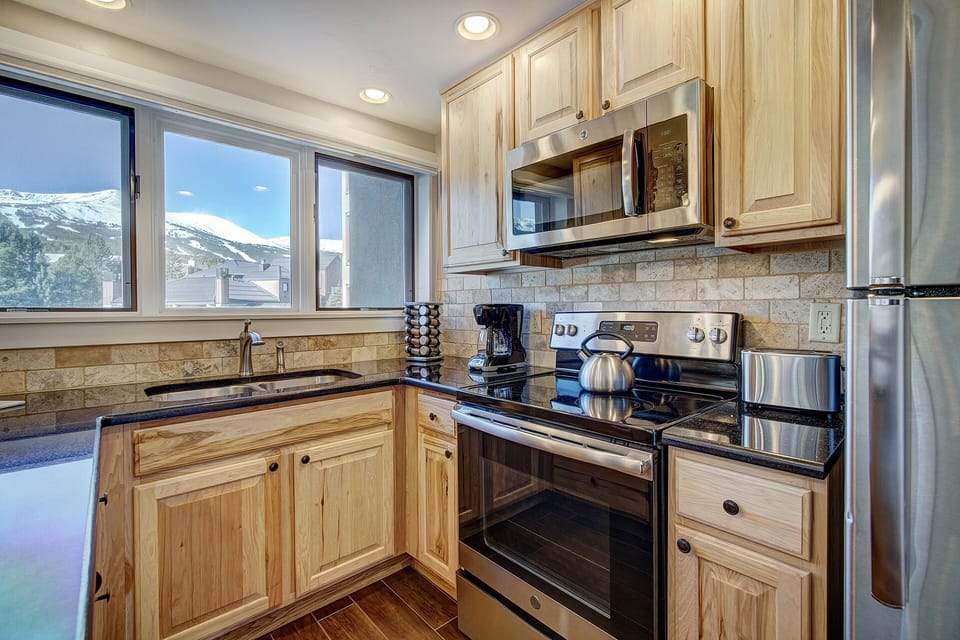 Enjoy a stunning view even as you make coffee or a home-cooked meal!