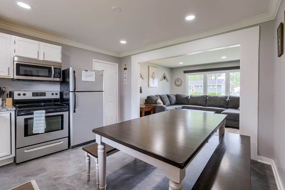 view of kitchen from entry of the backdoor