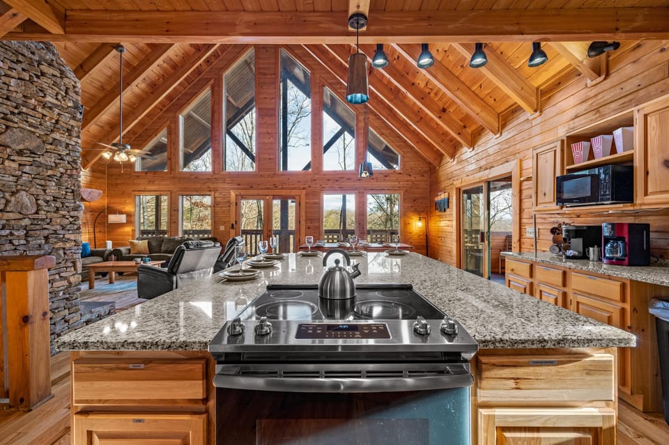 view from the stove