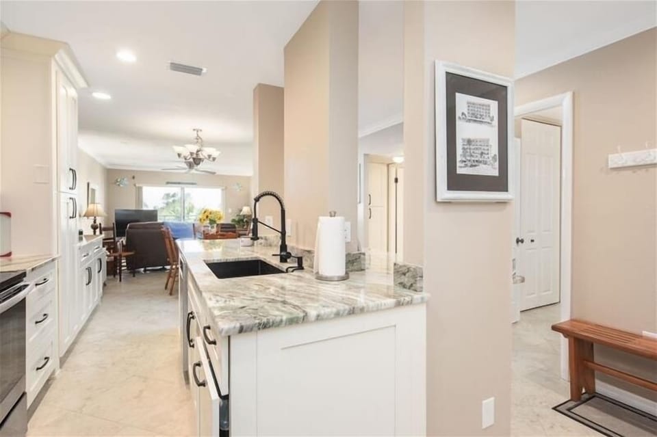 Kitchen open to Dining area
