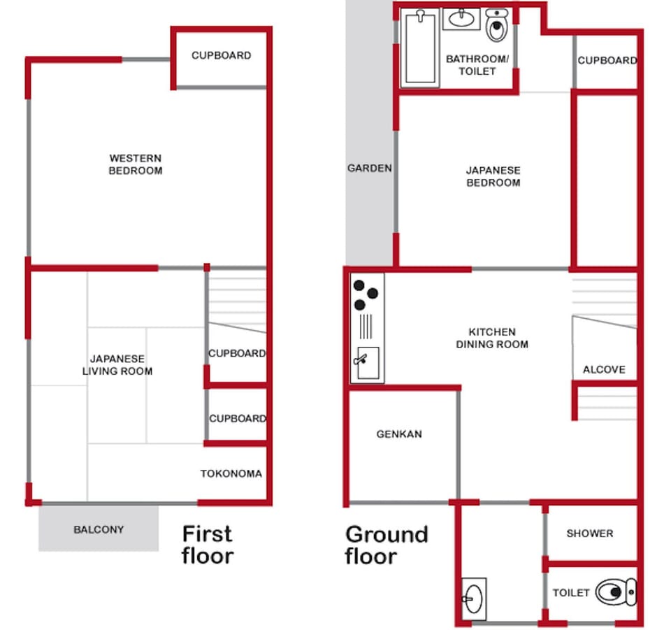Rent Munetada house in Kyoto  - Property floor plan