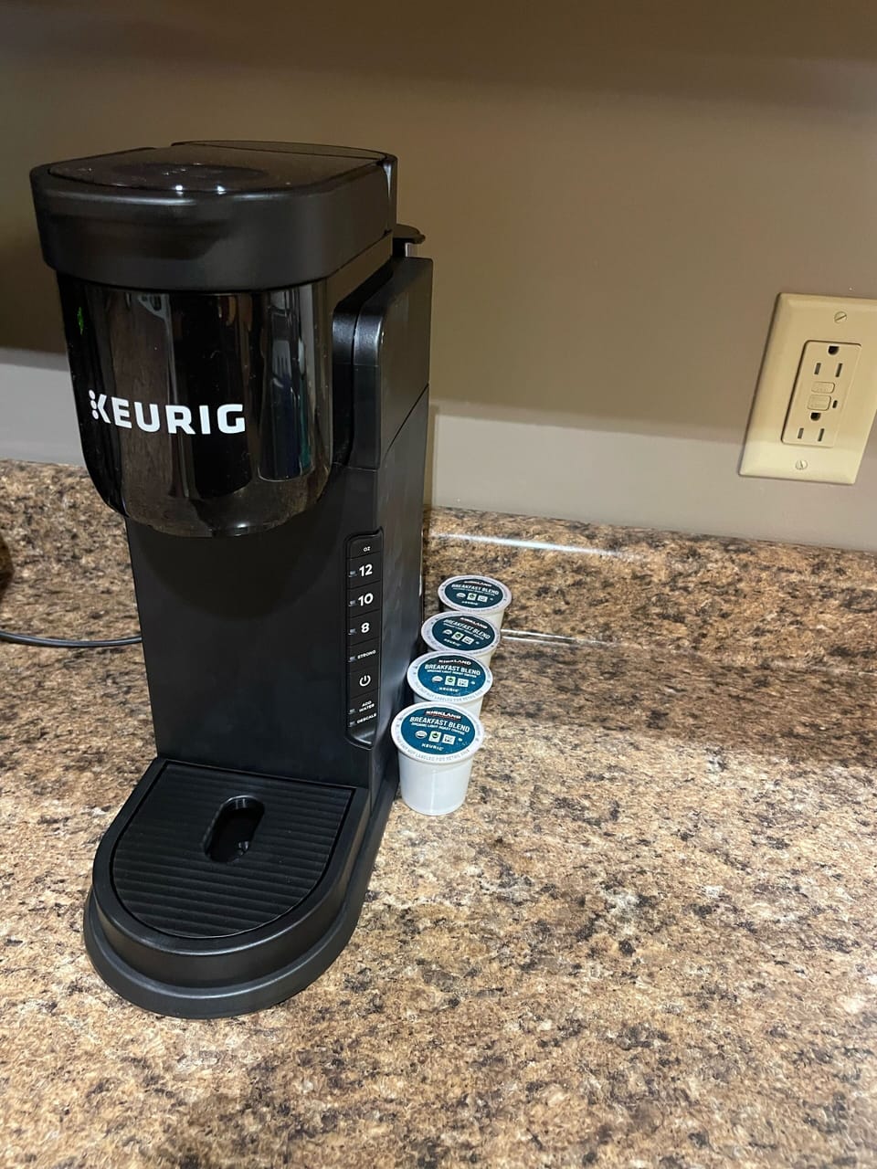 K cups not included 