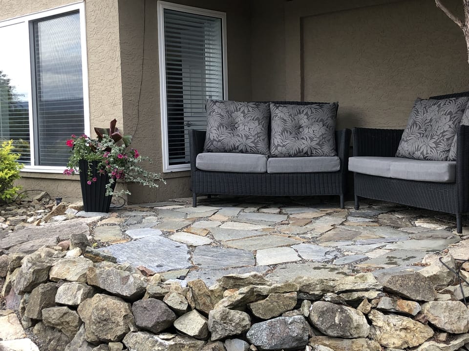 Patio sitting area exclusive use by guests (BBQ in adjacent area for guests too)