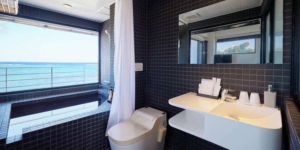 302 Star | Bathroom | Combined shower/tub, deep soaking tub, free toiletries, hair dryer