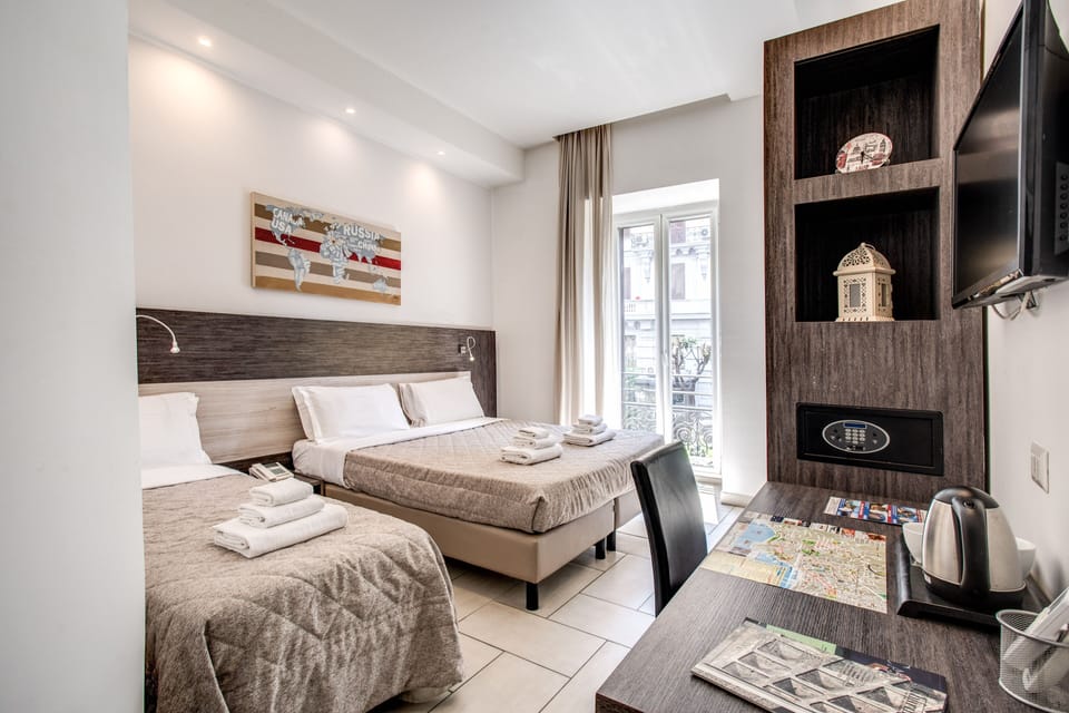 Triple Room | Premium bedding, in-room safe, desk, blackout drapes