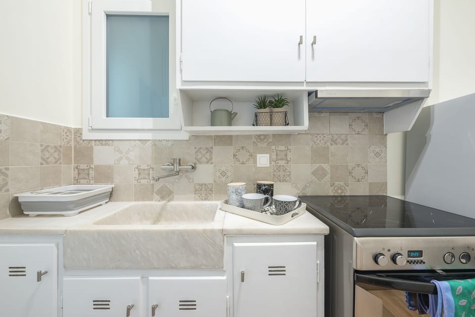 City Double Room | Private kitchen | Fridge, microwave, oven, stovetop