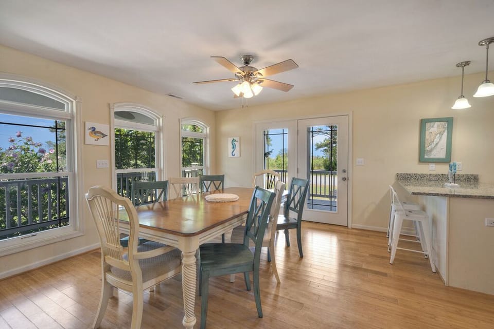 Room for the whole gang in the spacious Dining Area.