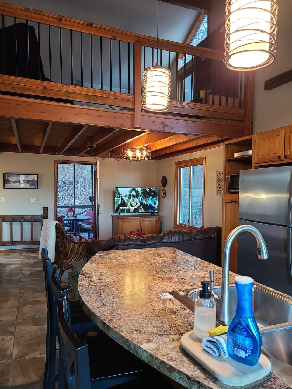 Kitchen/TV area/ Loft