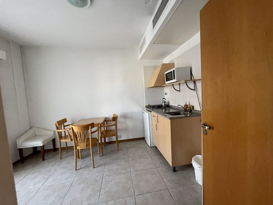 Mini-fridge, microwave, oven, dishwasher