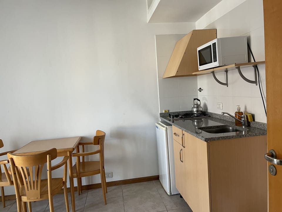 Mini-fridge, microwave, oven, dishwasher