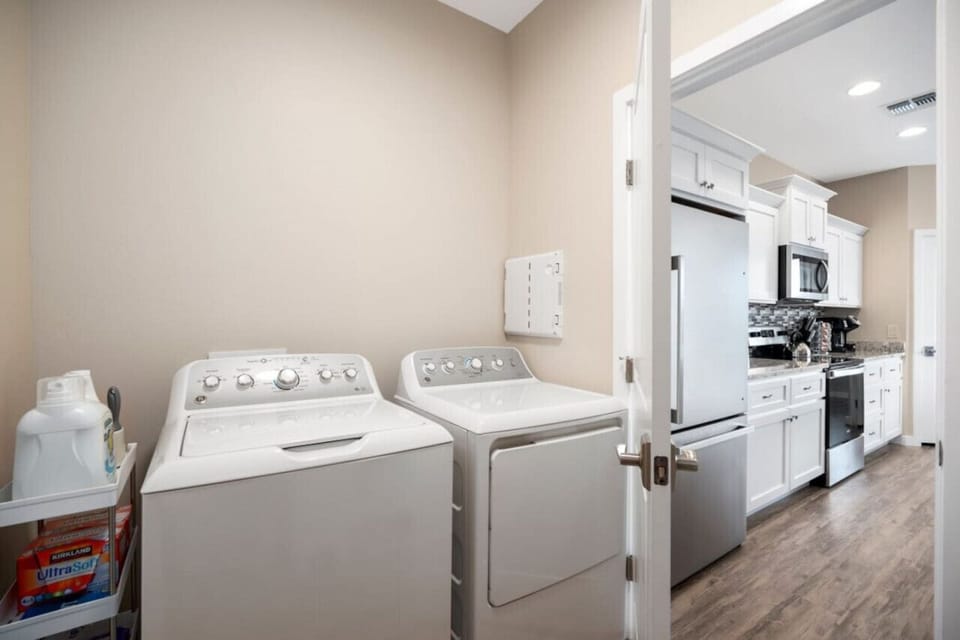 Laundry room with basic cleaning needs for your use