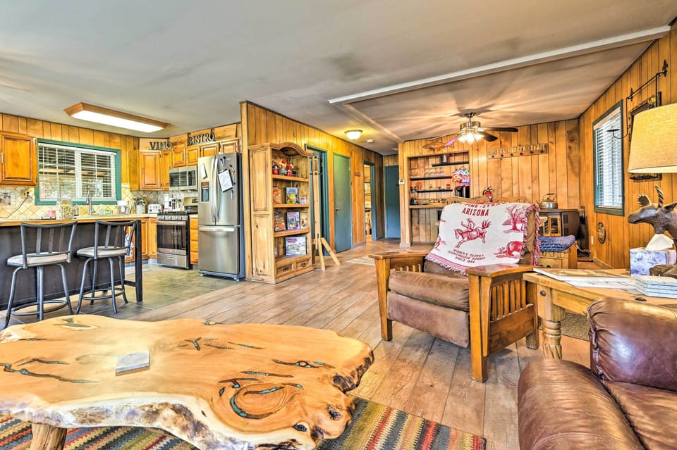 Living Area | Pet Friendly w/ Fee | Dry Bar | Fireplace Not For Guest Use