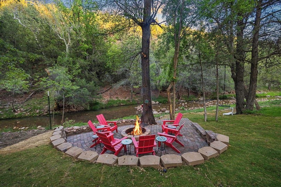 Lounge around the fire pit and take in the amazing views
