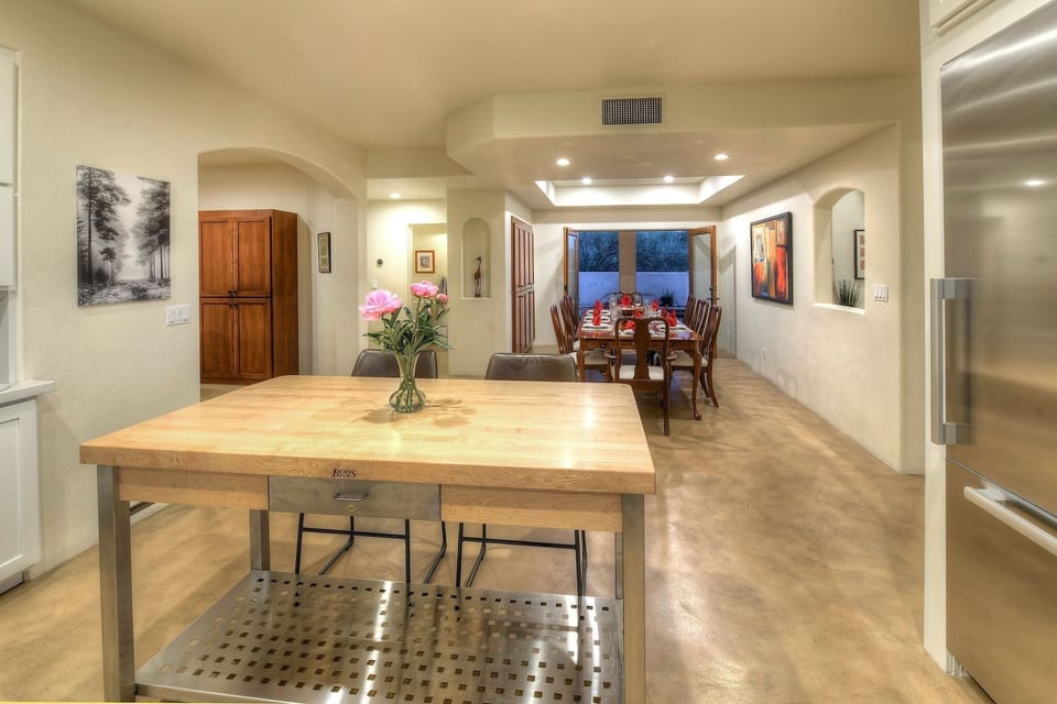 Kitchen Island and Dining Room